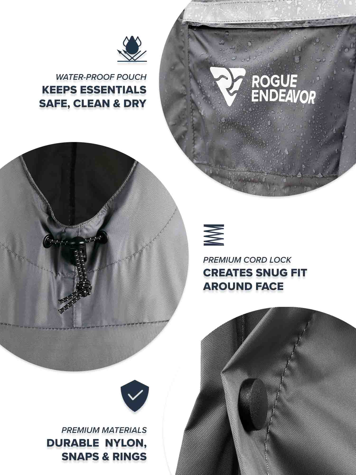 Hooded Rain Poncho complete feature set overview