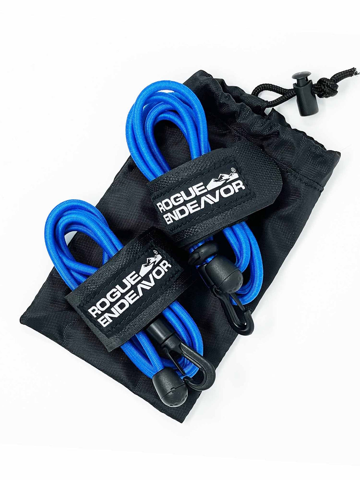 Rogue Endeavor Rod Leash & Paddle Leash Kit, Set of 2, Kayak Fishing & Paddle Boarding- 48 Shock Cord Bungee, Quick Release Clip, Neoprene Lined