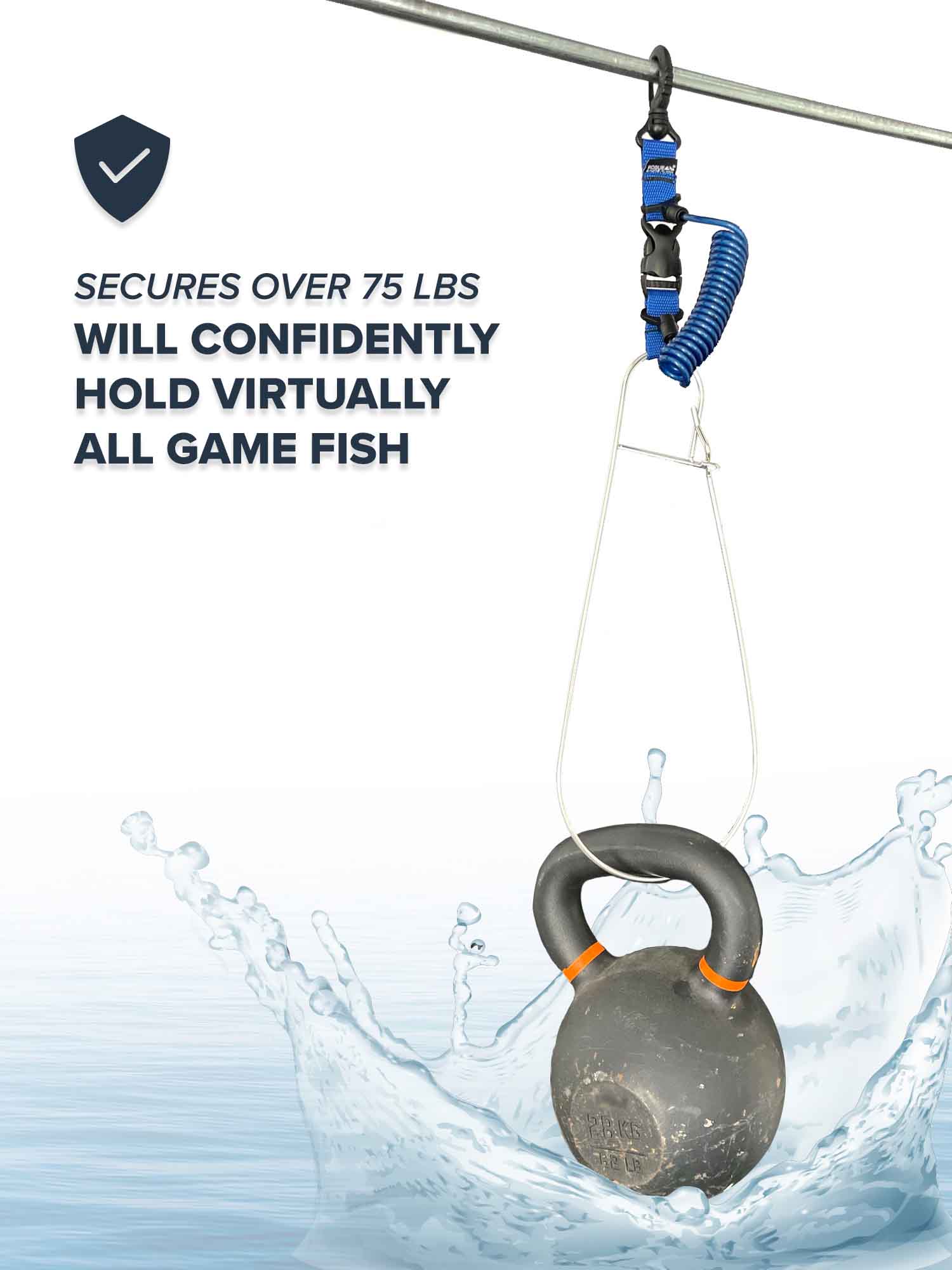 Heavy Duty Fish Stringer in kayak fishing use