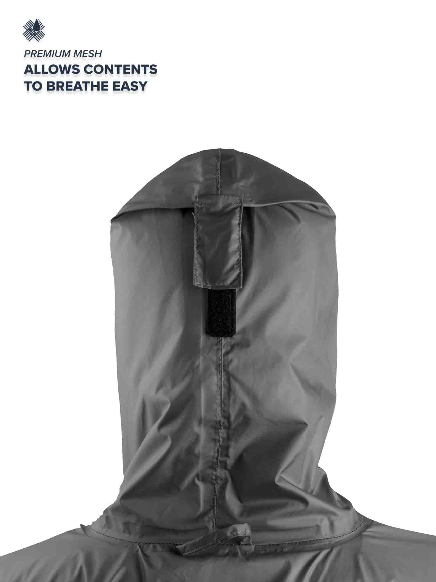 Hooded Rain Poncho stainless corner grommets