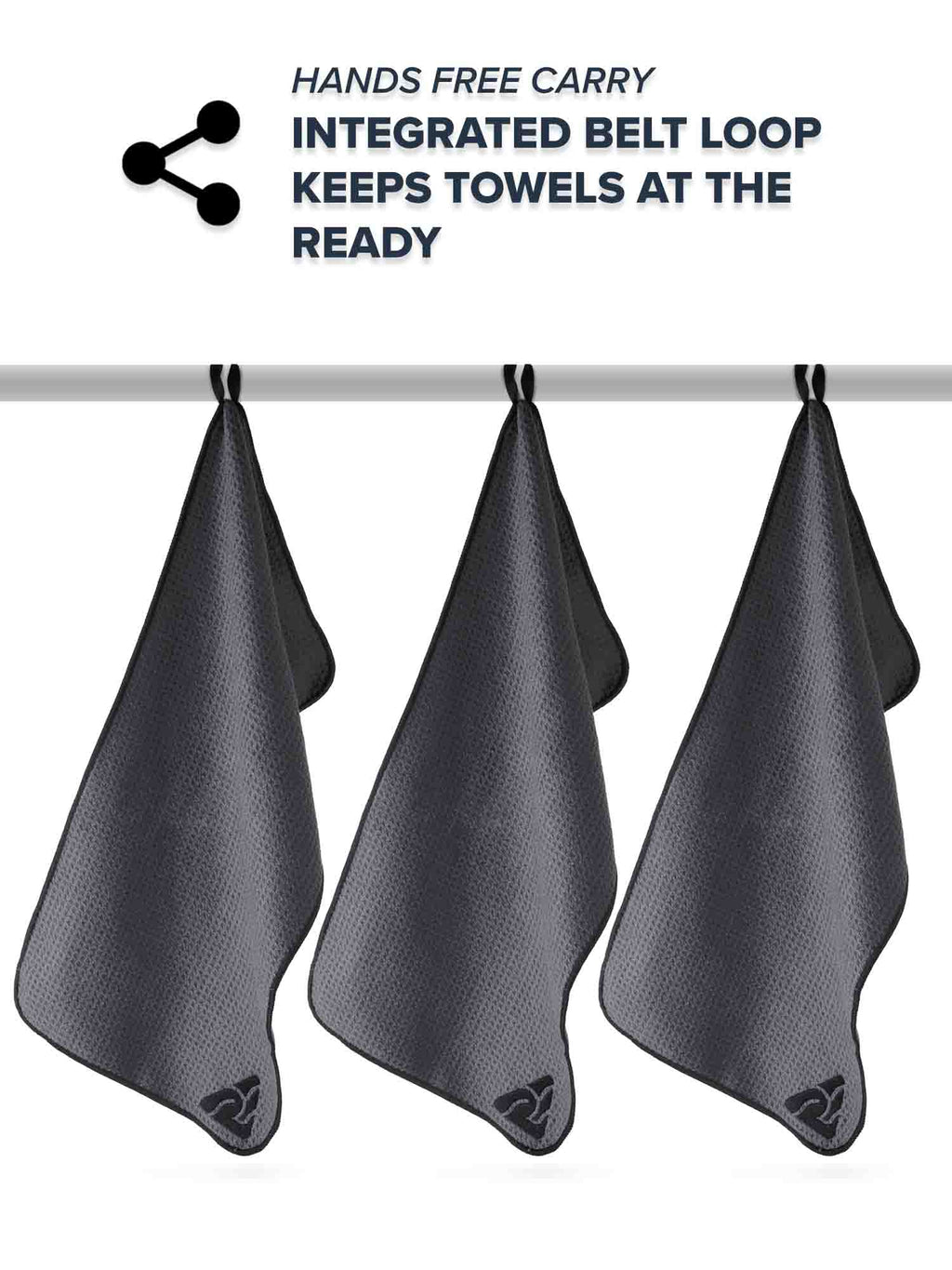 Bait Towels with Belt Loop 3-pack contents