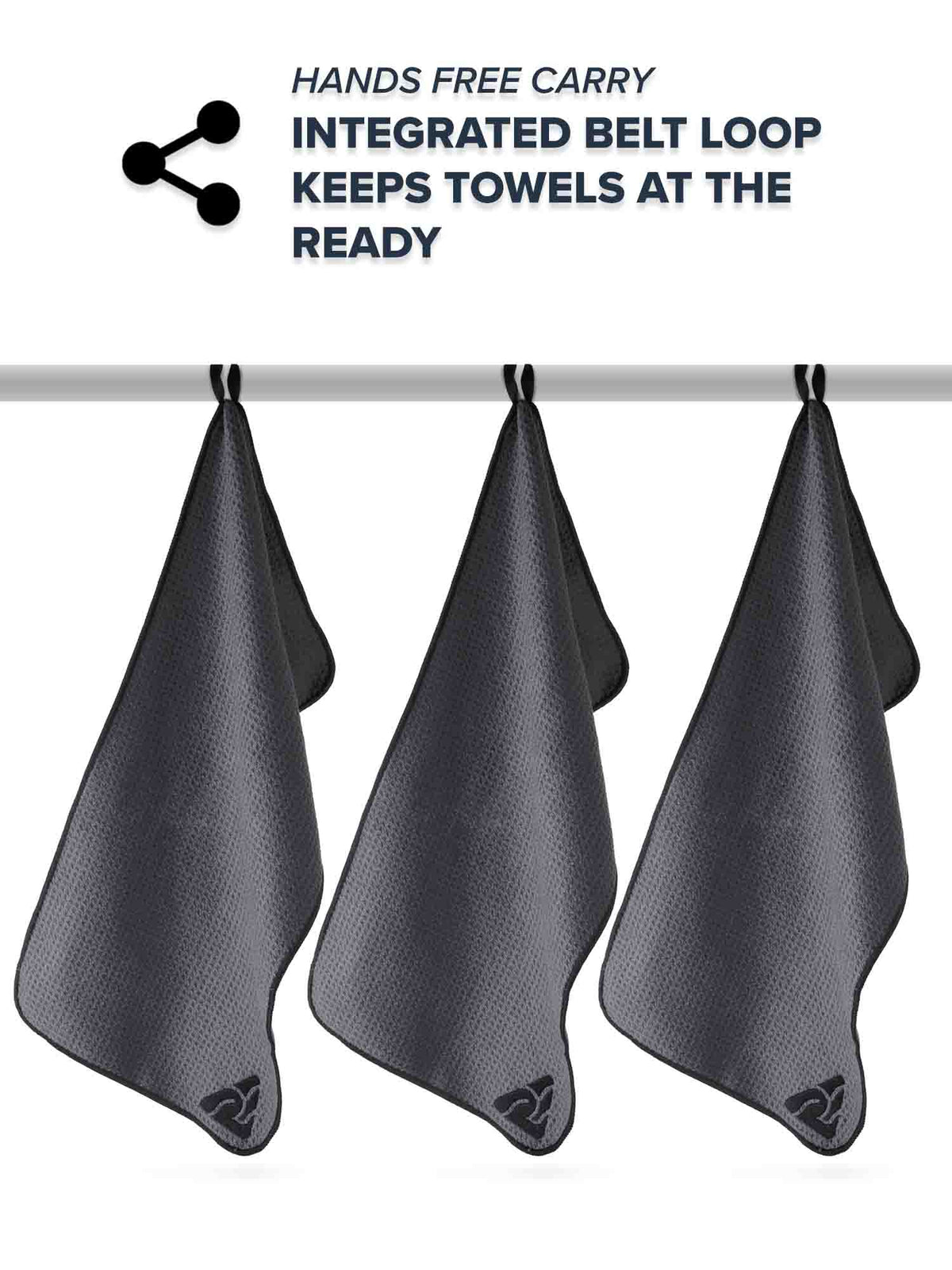 Microfiber Towels with Belt Loop (3 Pack)