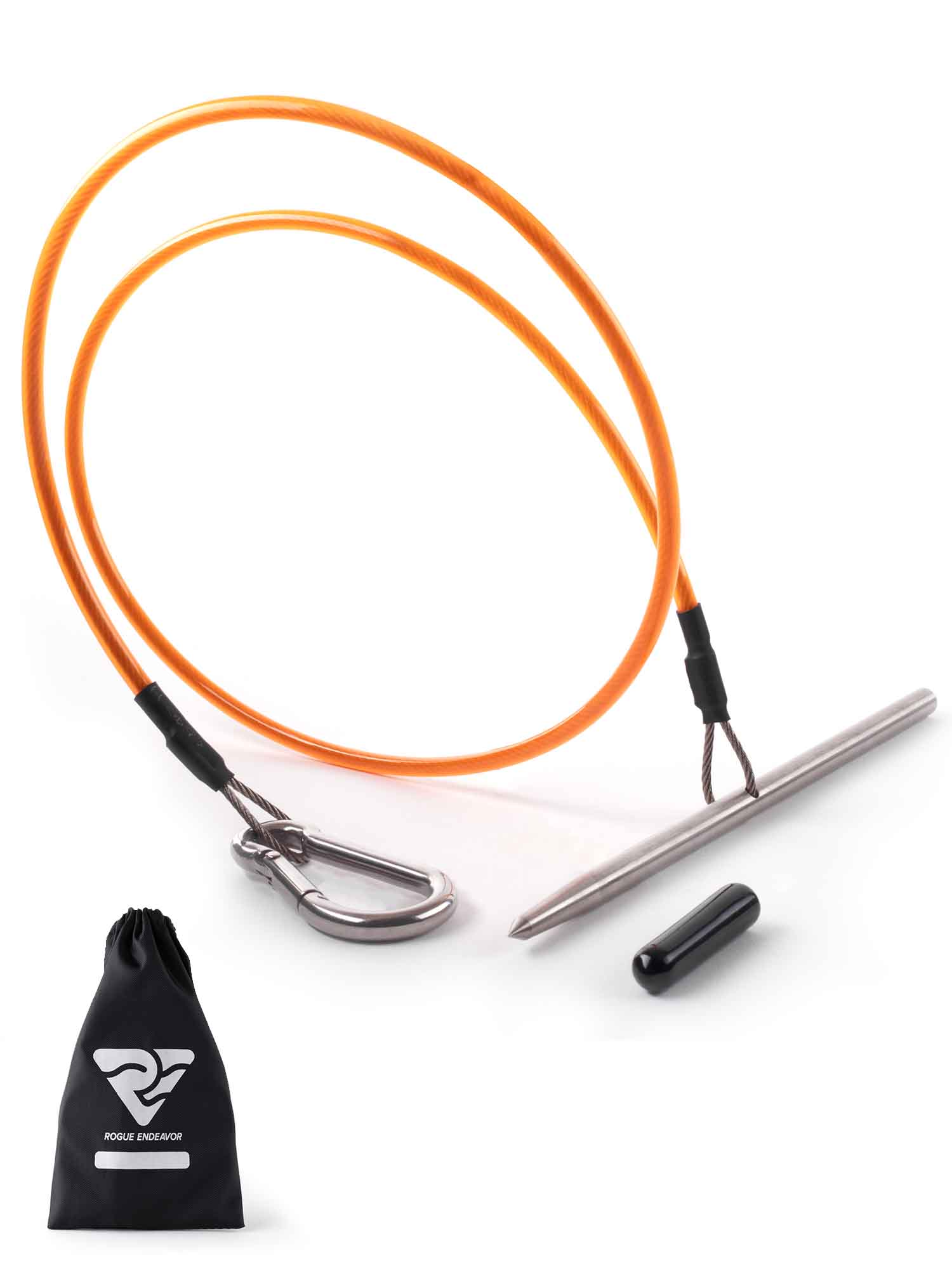 Rogue Endeavor Spearfishing Stringer with 7.5 inch stainless spike and 33 inch steel-core lanyard