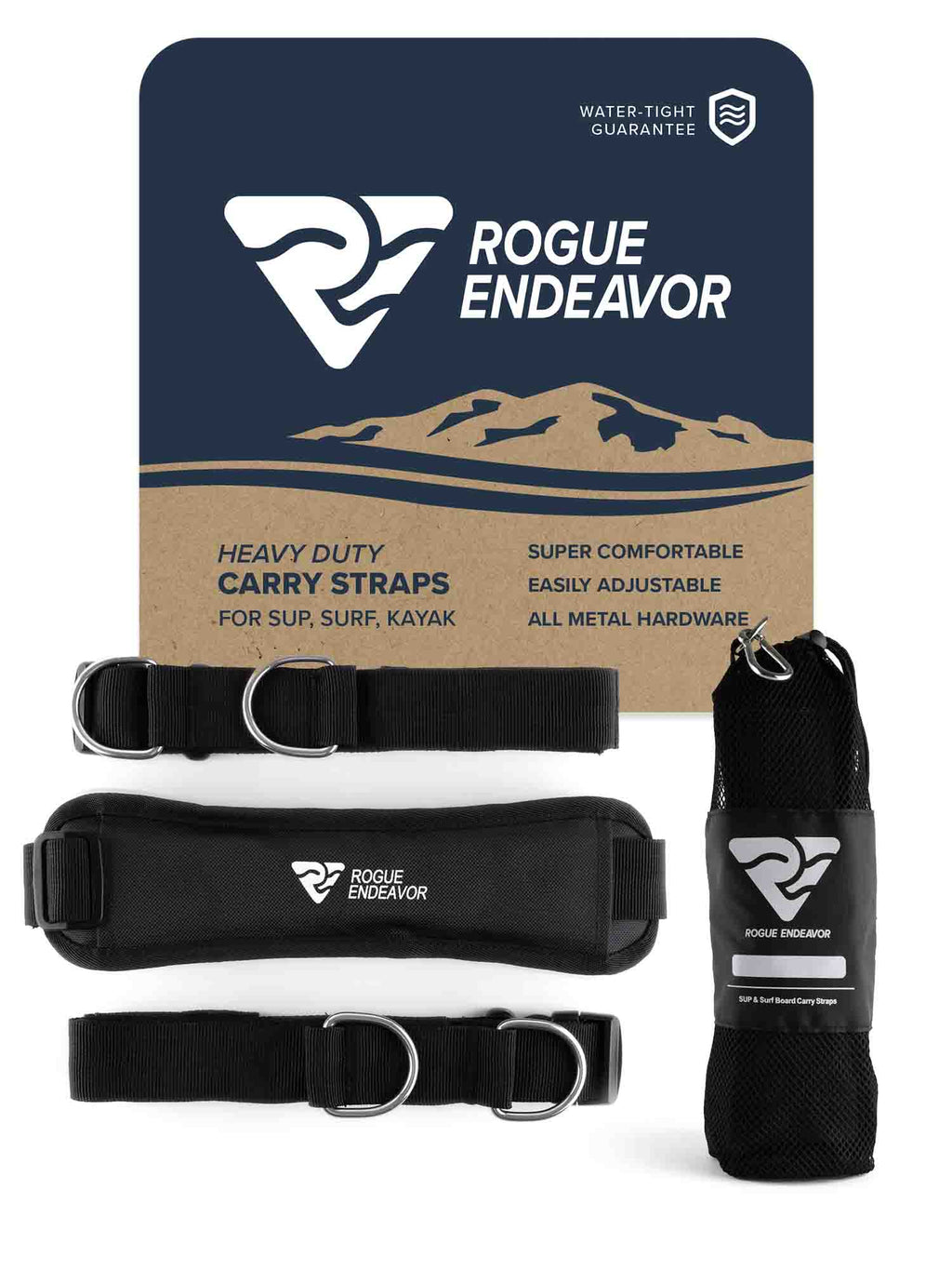 SUP Carry Straps on surfboard
