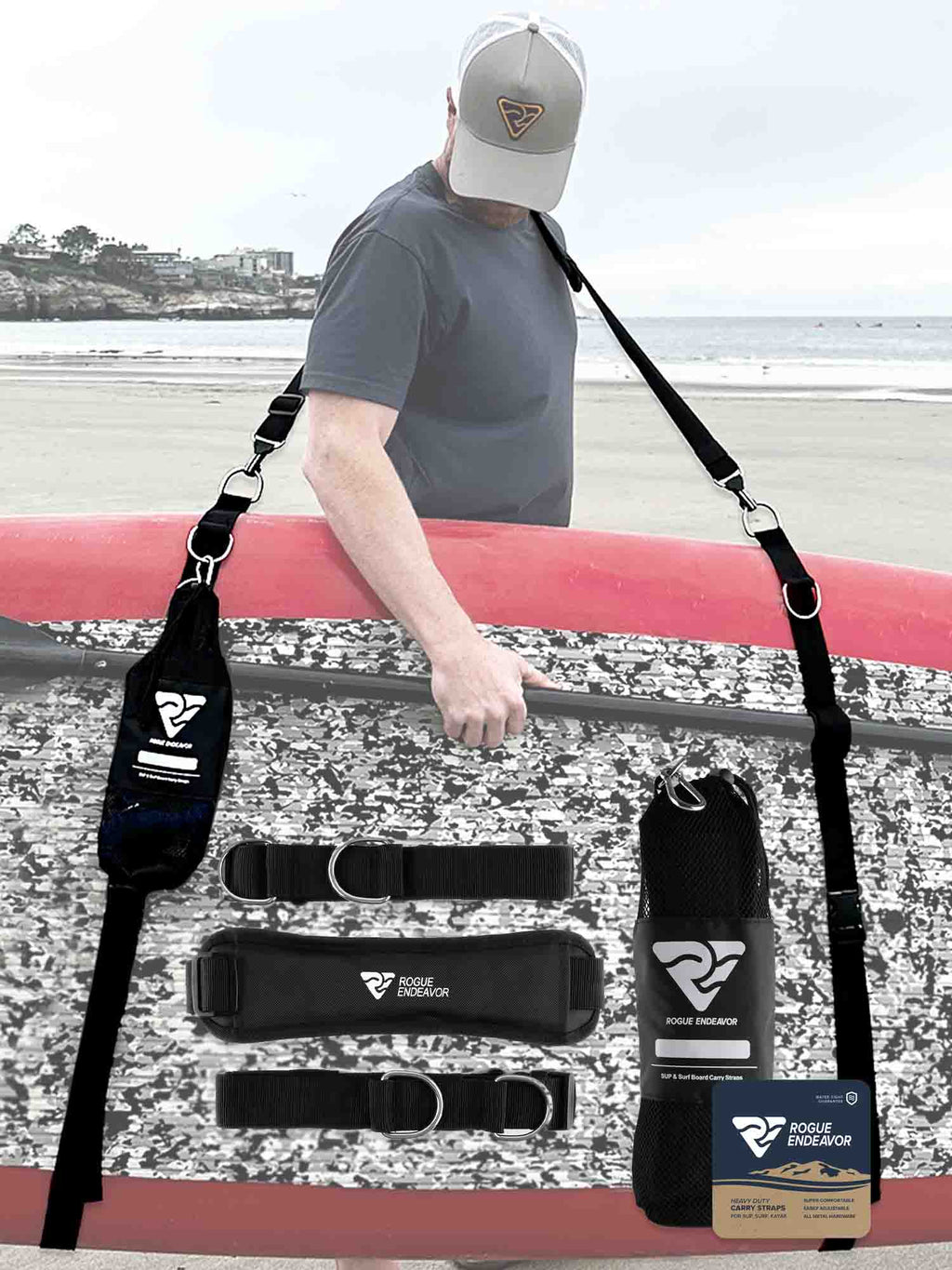 SUP Carry Straps neoprene shoulder pad detail