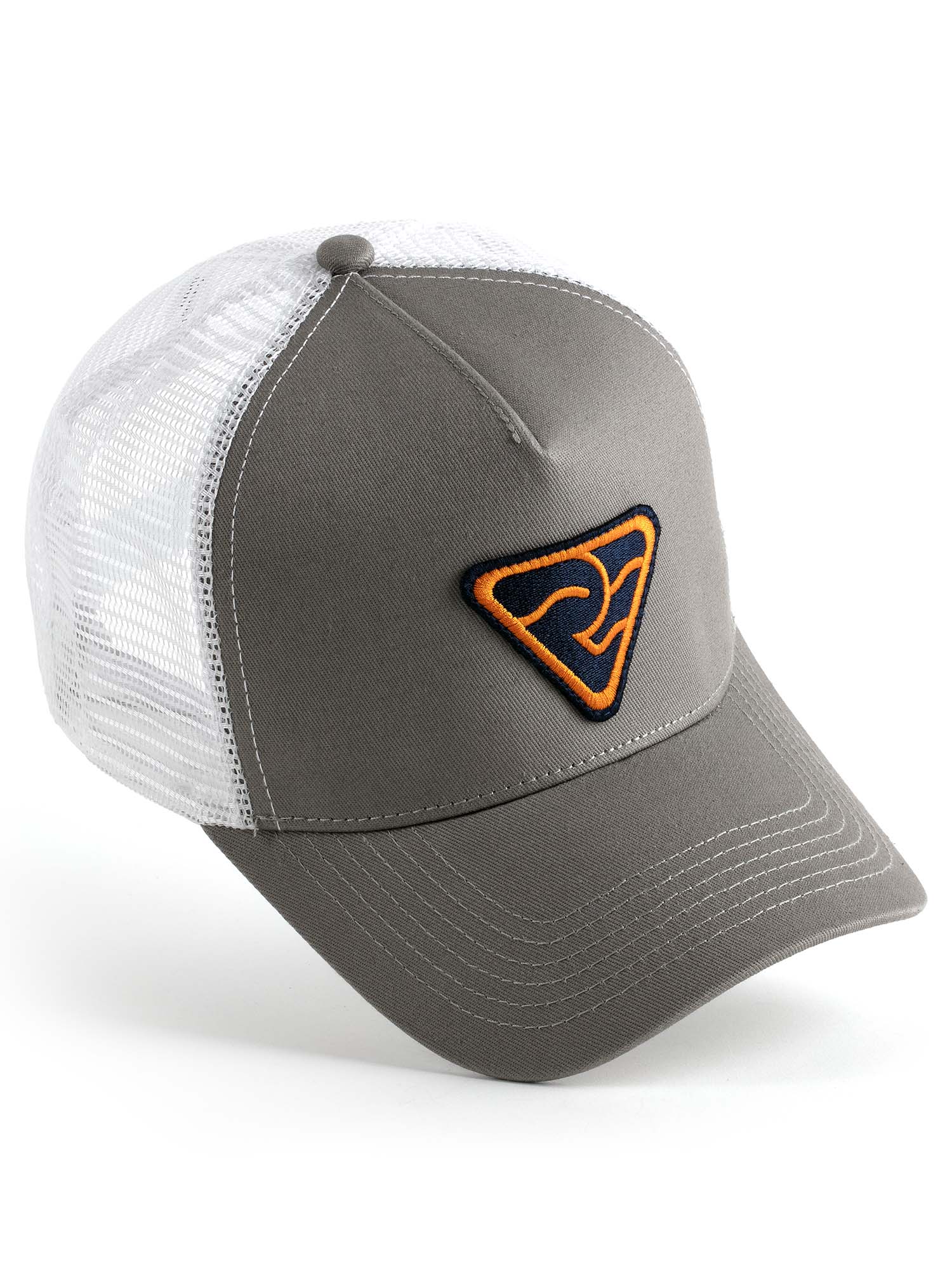Rogue Endeavor Beacon Trucker Hat mid-crown mesh-back with woven RE patch